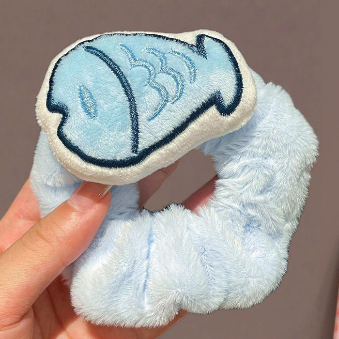 Wholesale Cute penguin and fish plush cartoon  hair scrunchies