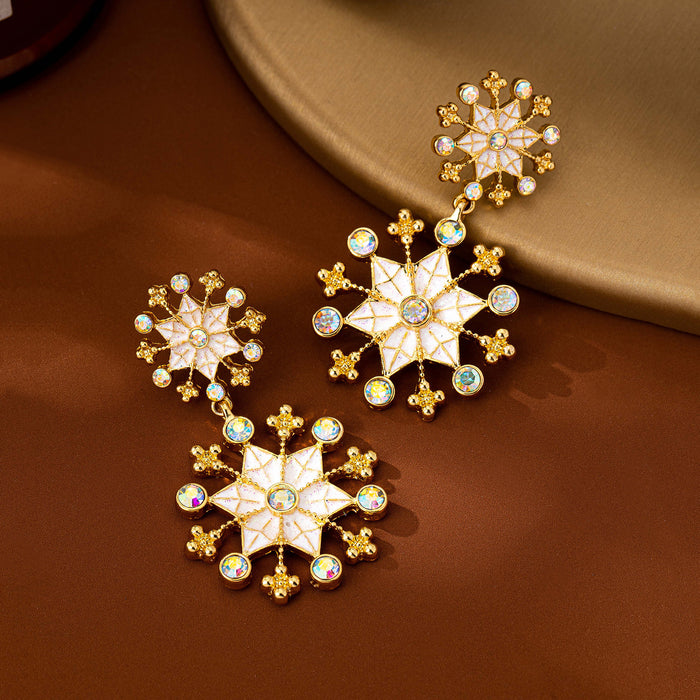 Wholesale Creative Color Fashion Flower Earrings Micro inlaid Zircon Earrings Jewelry Wholesale