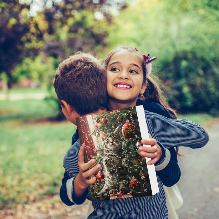 Wholesale  Christmas Countdown Blind Box Cute Cat Acrylic Pendant