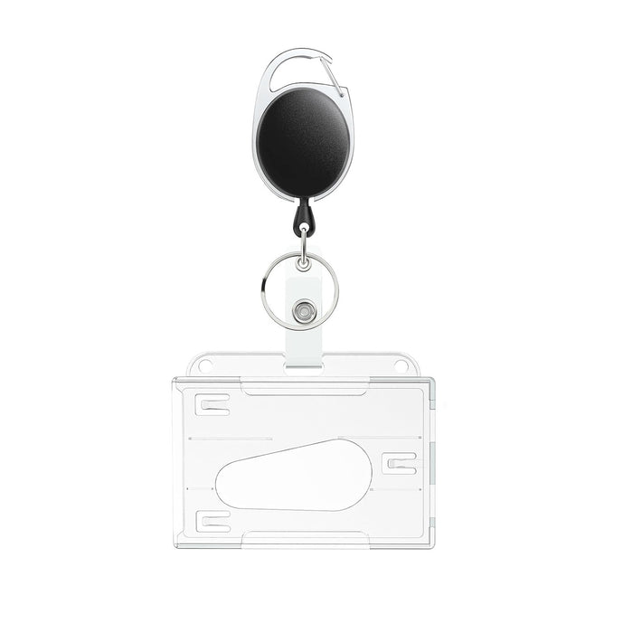 Wholesale  Oval Egg Shaped Easy Pull Buckle Expandable Buckle Horizontal Vertical Transparent ID card holder