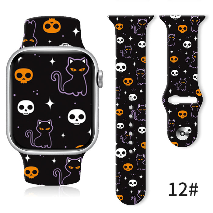 Wholesale Silicone Printed Watch Strap JDC-WD-NuoQi023