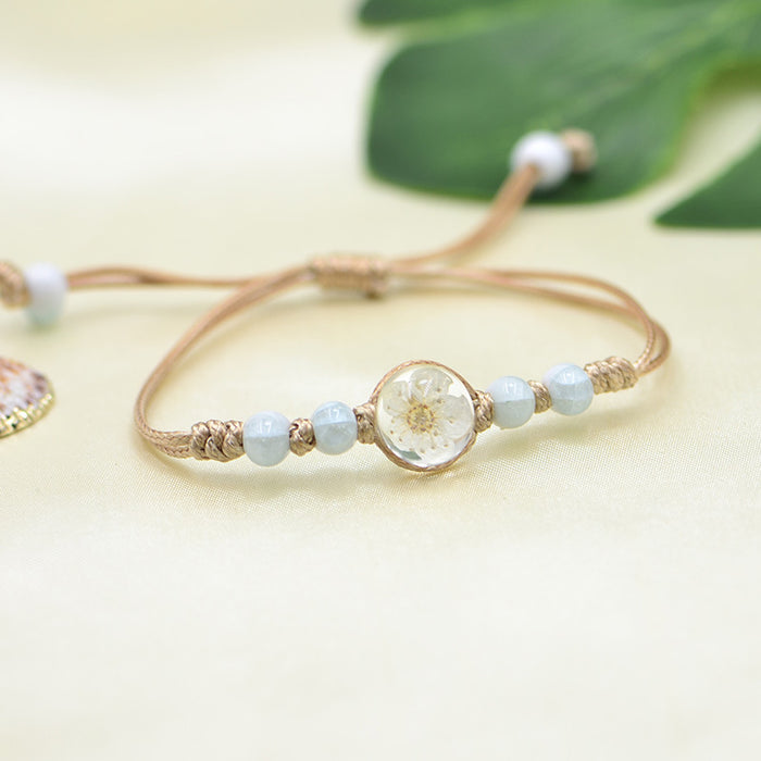 Wholesale Ball Dried Flower Plant Real Flower Bracelet