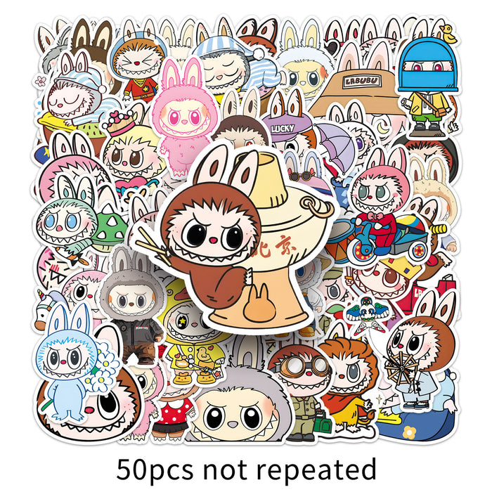 Wholesale 50pcs Graffiti stickers personalized cross-border hot selling cartoon cute decorative notebook guitar stickers