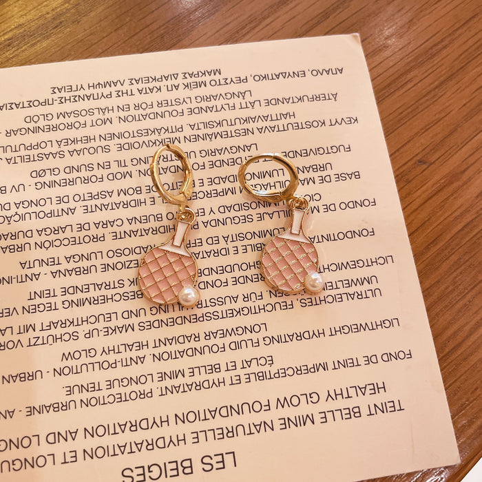 Wholesale 925 silver needle table tennis earrings