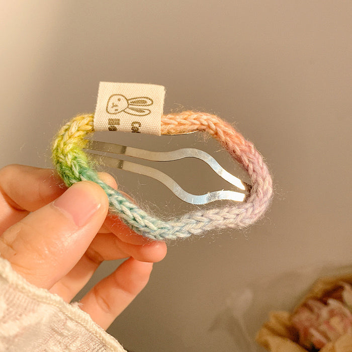 Wholesale Knitted hair clip, cute handmade hair accessory