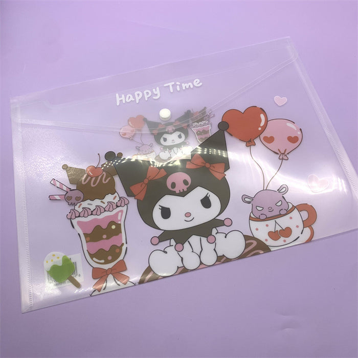 Wholesale Transparent Snap Snap File Bag A4 Material Test Paper File Bag (S) JDC-FB-YunL001