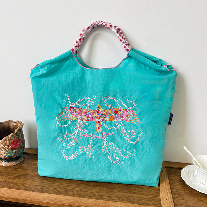 Wholesale Canvas bag embroidery shopping bag tote bag large capacity bag women' s handbag crossbody bag
