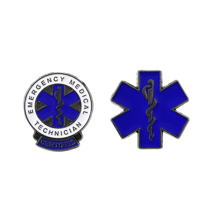 Wholesale Electroplated Metal Star Of Life Snake Brooch Medical Badge Gift For Nurse White Coat Fashion Accessory