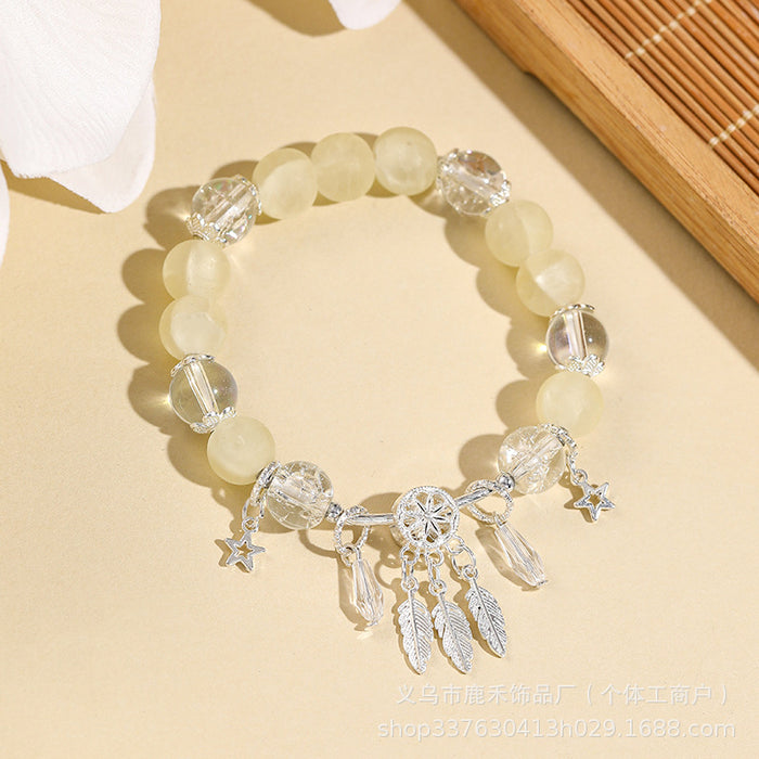 Wholesale Frosted Gradient Glass Beaded Bracelet for Women