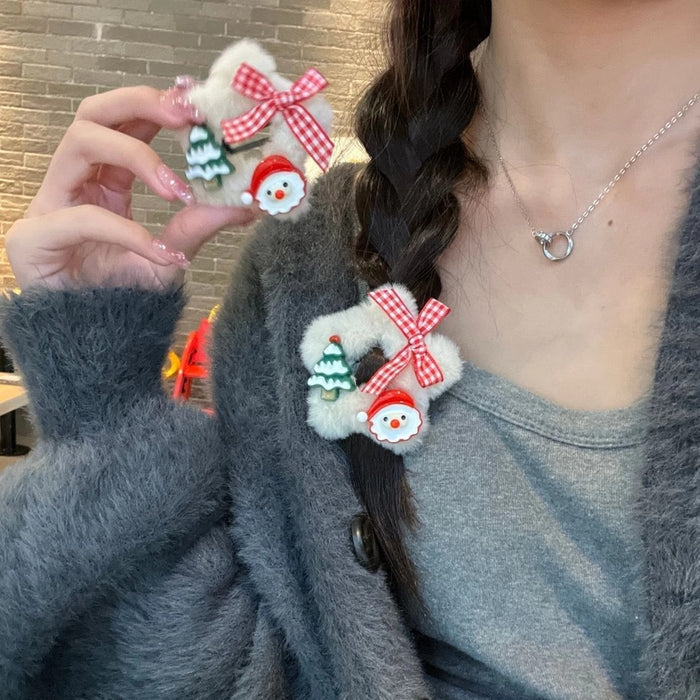 Wholesale Plush five pointed star hair clip cartoon edge clip hair accessory