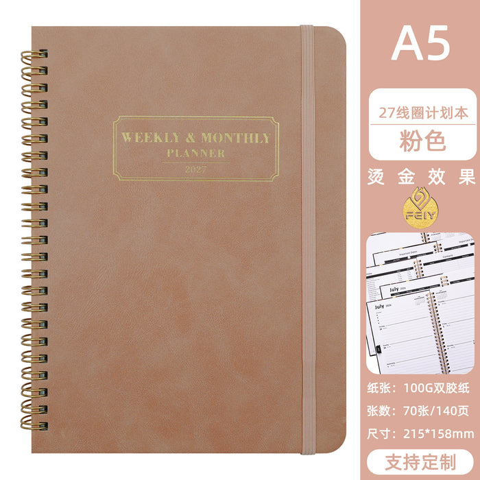 Wholesale Boutique A5 Spiral Planner Notebook 100-200 Pages Customizable Weekly Layout