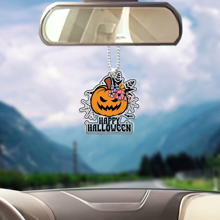 Wholesale Acrylic Pumpkin Head Halloween Keychain JDC-KC-LvQ001