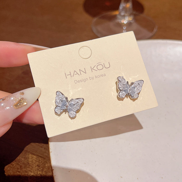 Wholesale Crystal Butterfly Pearl Earrings