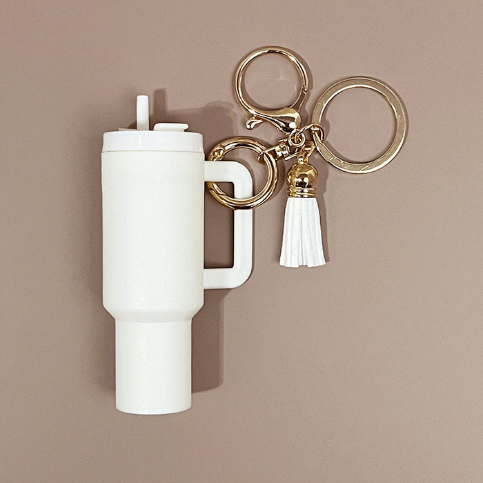 Wholesale Resin ice bullies cup keychain that can hold lip balm