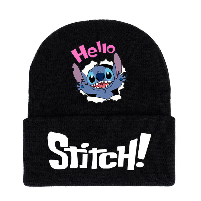 Wholesale Student Cartoon Print Knitted Hat Outdoor JDC-FH-JR001