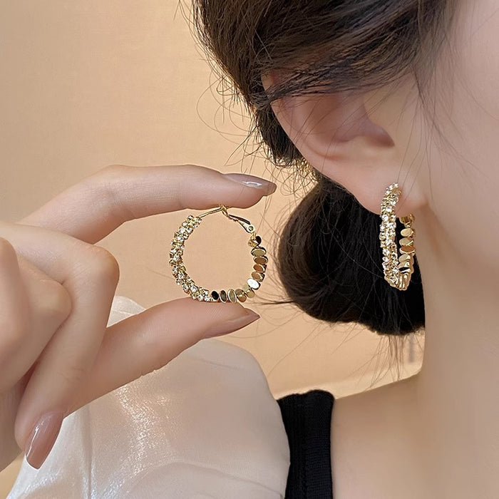 Wholesale Circle Alloy Earrings JDC-ES-PangD004