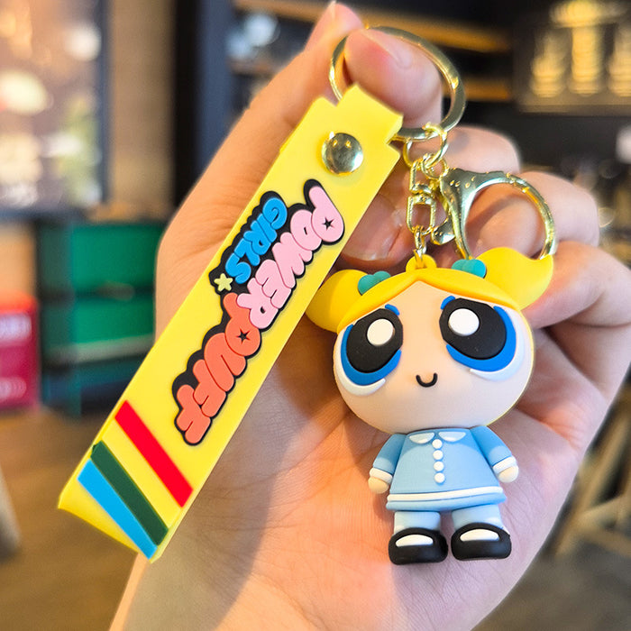 Wholesale Trendy Silicone Little Policewoman Keychain Pendant Car Key Accessory Gift