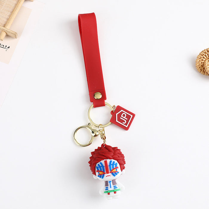 Wholesale Creative silicone doll anime key pendant Q version key chain backpack pendant