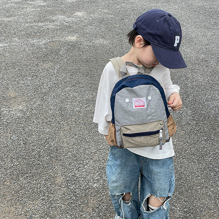 Wholesale Canvas Casual Simple Contrast Color Children's Backpack JDC-BP-YuanDuo015