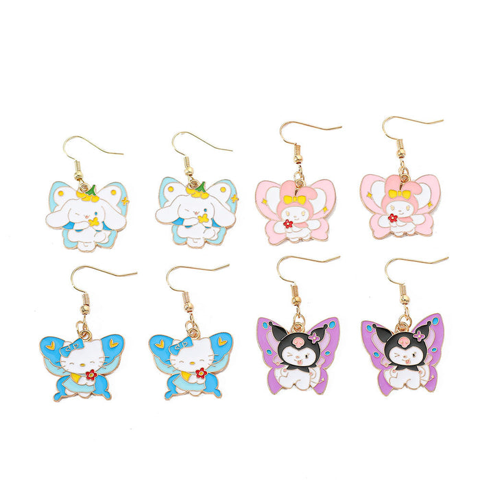 Wholesale Sanrio Cartoon Earrings Cute KT Earrings Student Girl Alloy Oil Drop Earrings Jewelry JDC-ES-BS001