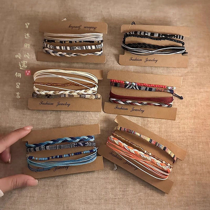 Wholesale Woven rope bracelet for women, hand rope for students, layered bracelet accessories