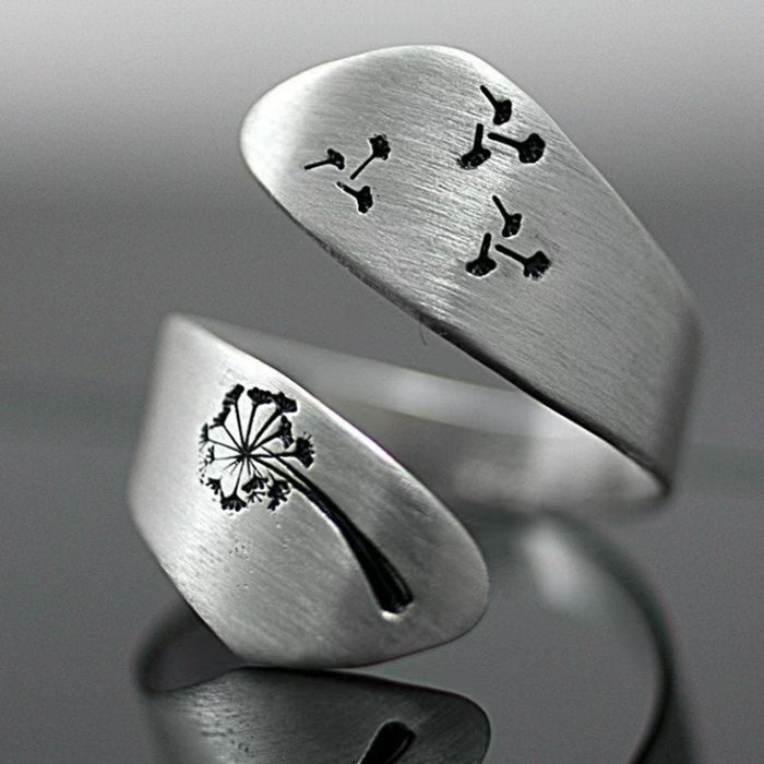 Wholesale Vintage Fashion Printed Ring with Adjustable Opening