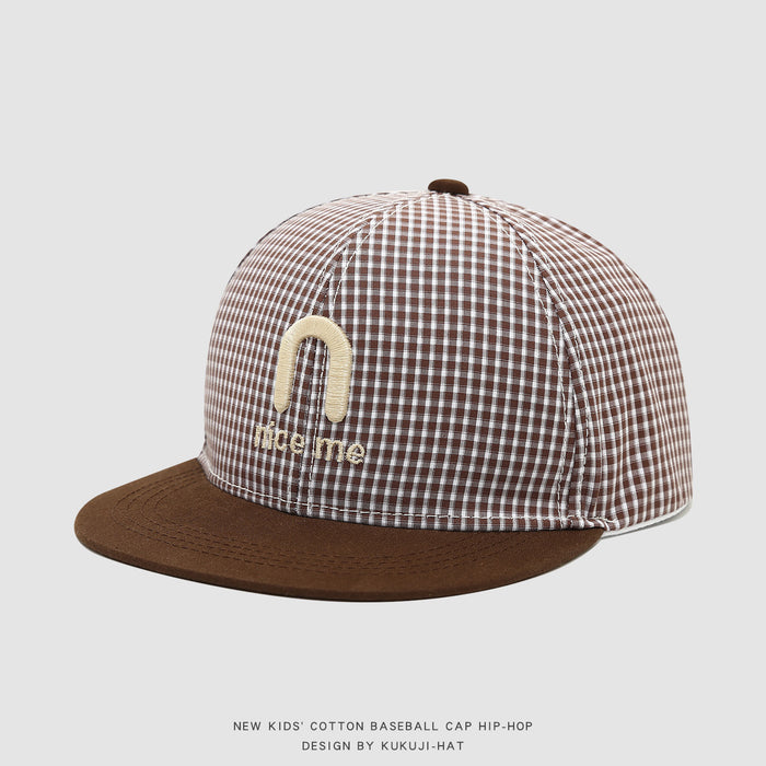 Wholesale Kids Baseball Cap Striped Hip Hop Flat Brim Unisex Outdoor Sun Hat For Boys Girls Casual Chic Party Cap