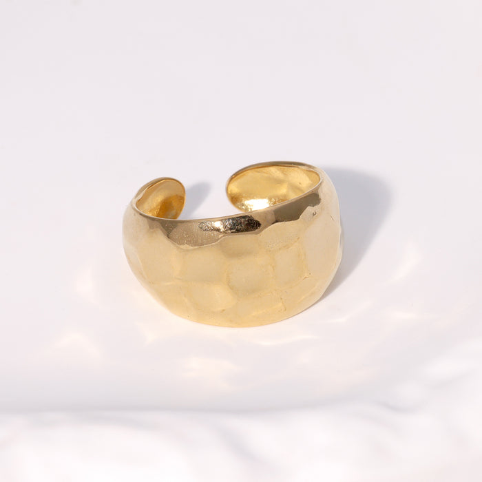 Wholesale New titanium steel ring with adjustable opening, simple, niche, high-end stainless steel open ring