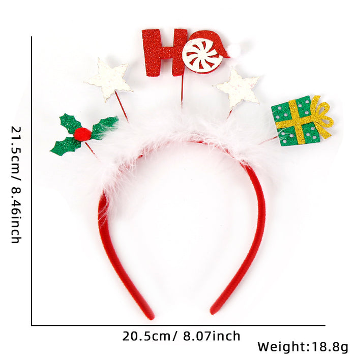 Wholesale Christmas Cartoon F Hair Hoop Plastic Reindeer Snowflake Headband Holiday Party Hair Accessory