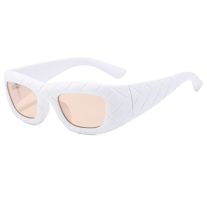 Wholesale Weaving design frame, personalized fashion sunglasses, high-end sense, trendy sun protection sunglasses