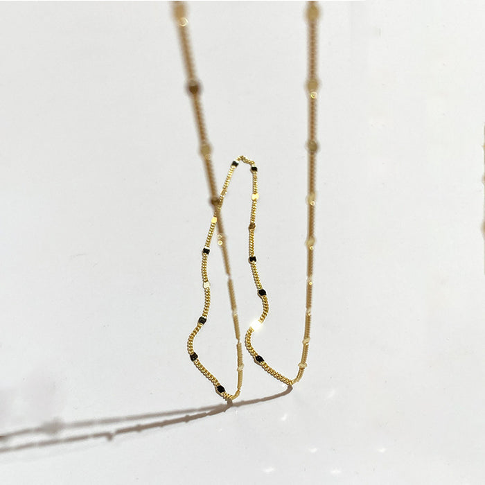 Wholesale Plain Chain Necklace Simple Stacked Collarbone Chain Necklace Chain Jewelry