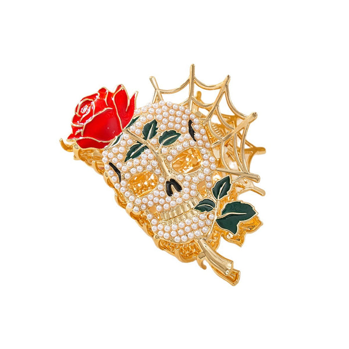Wholesale  Skull Design Women S Alloy Hair Claw Clip Stylish Decorative Hair Accessory For Everyday Styling Or Boutique Resale