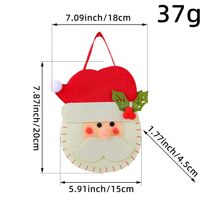 Wholesale Christmas Decorations Non-Woven Handbag Gift New Gift Bag  Candy Apple Christmas Tree Bell
