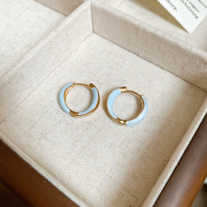 Wholesale Earrings with fashionable and versatile features, high-end feel, drip oil earrings, niche and personalized design accessories