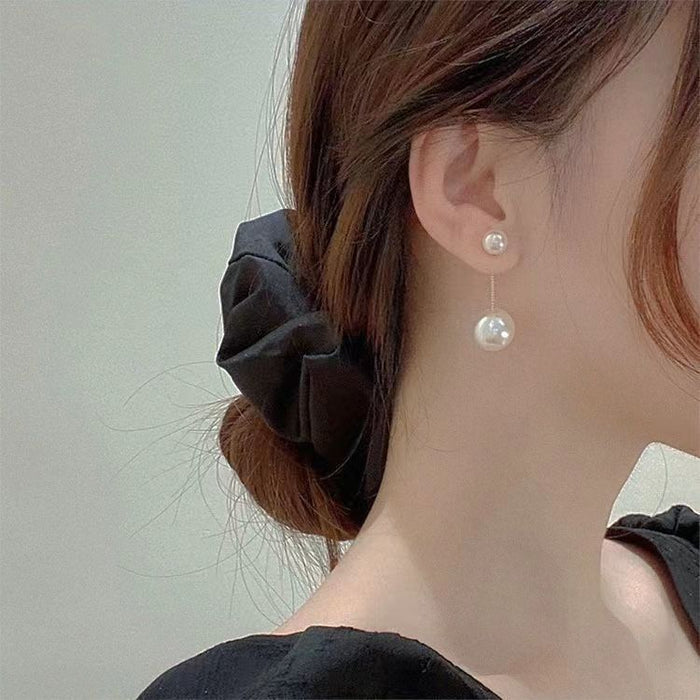 Wholesale Imitation pearl earrings for women tassel earrings long face slimming earrings