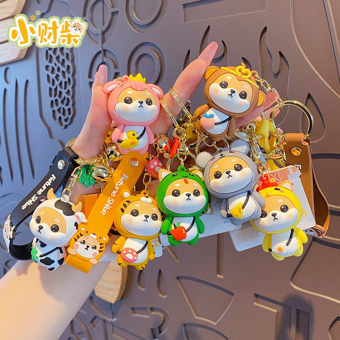Wholesale Cartoon Zodiac Horse Silicone Keychain Cute Chinese New Year Gift Keyring