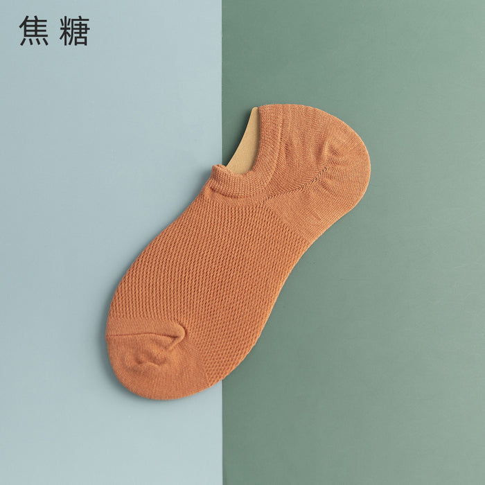 Wholesale Ship Socks Thin Short Socks Anti slip Shallow Mouth Invisible Socks Breathable Pure Cotton Mesh Socks