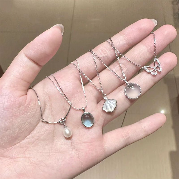 Wholesale S925 Silver  Necklace Women's  Clavicle Chain choker necklace