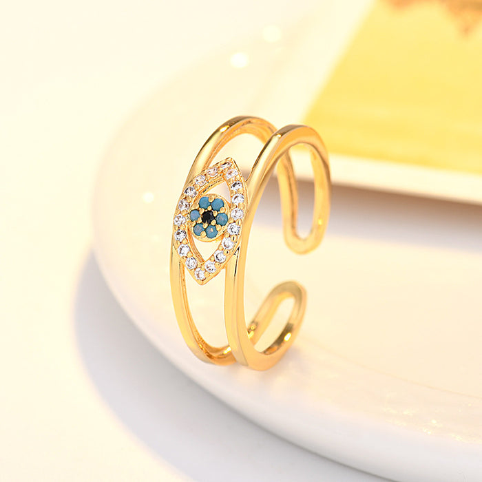 Wholesale Devil' s Eye Ring Women' s Niche All-match Blue Eyes Index Finger