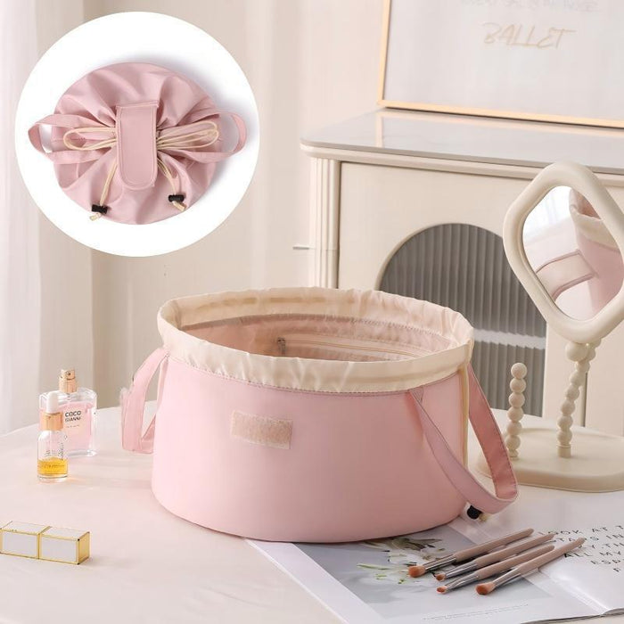 Wholesale Trendy Pink Makeup Bag Large Capacity Oxford Waterproof Travel Cosmetic Organizer Everyday Boutique Fashion Accessory