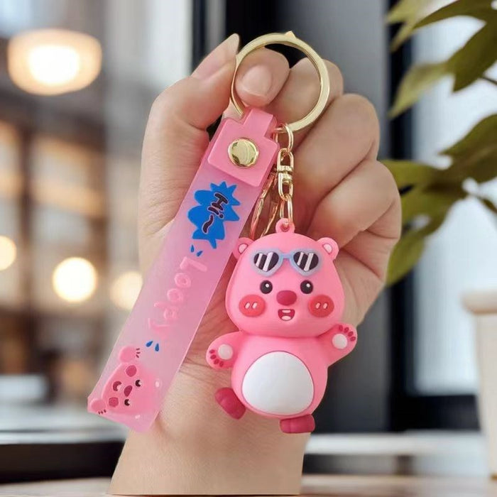 Wholesale Ruby Keychain Pendant Little Beaver Doll Bag Pendant Creative Key Chain Doll Machine Gift
