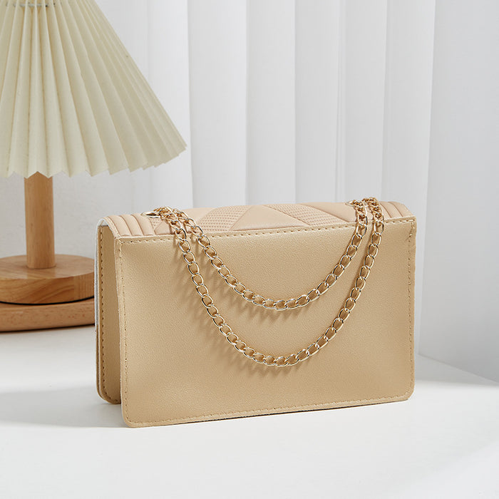 Wholesale Classic Embossed Bags for Women Simple and Fashionable Single Shoulder Small Square Bags JDC-SD-QJR001