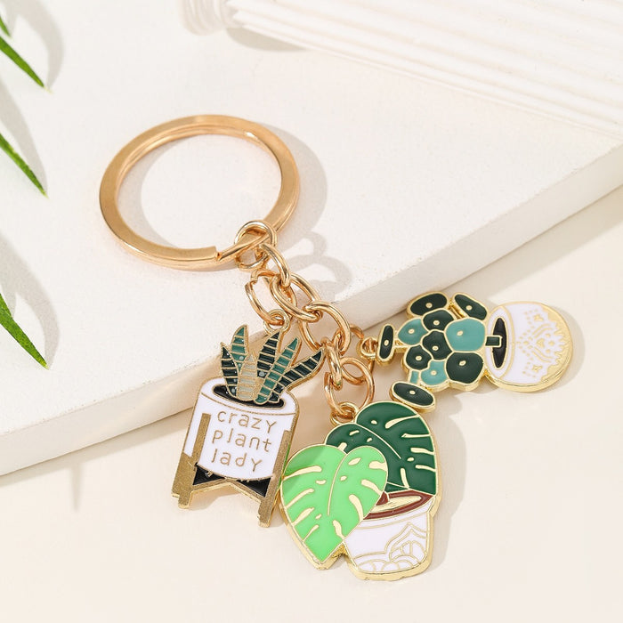 Wholesale pot meat shape green keychain