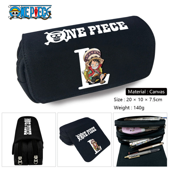 Wholesale Anime Canvas Pencil Case Multifunctional School Stationery Pouch For Students