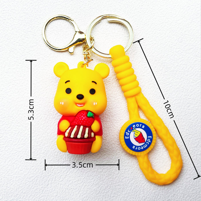 Wholesale Cute cartoon dessert-themed bear keychains