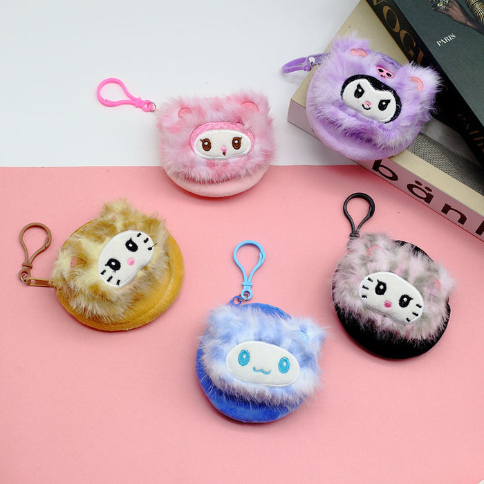 Wholesale Plush Coin Purse with Cat Ear Hood