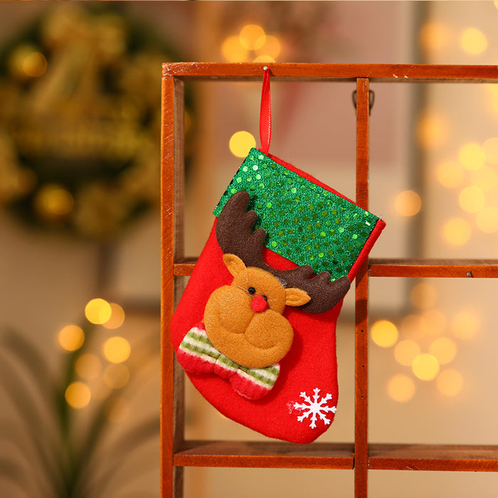Wholesale Christmas stocking gift bags,  Christmas scene window display pendants,  Christmas decorations,  children' s candy bags