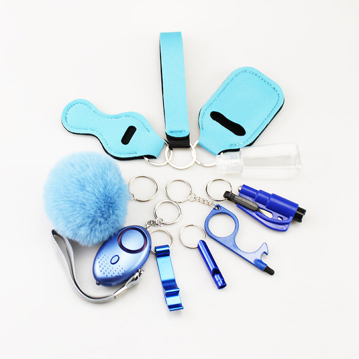 Wholesale White Neoprene 10 Piece Keychain Set Stylish Everyday Fashion Accessory