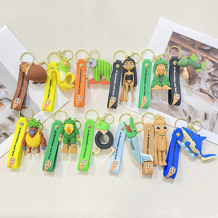 Wholesale Wooden Stick Man Bigfoot Tree Shark Doll Pendant