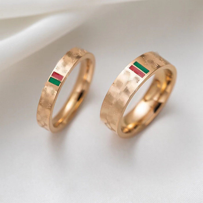 Wholesale Titanium steel pair ring rose gold ring versatile